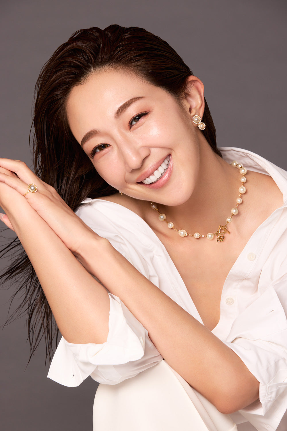 Kurenai pearl earrings