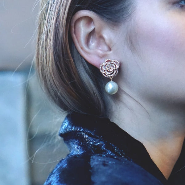 Duo parfum rose earrings