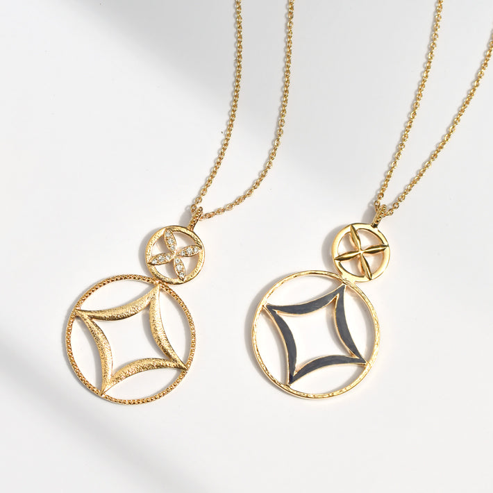 Exhibition order item: En by Kyogen Navy long necklace