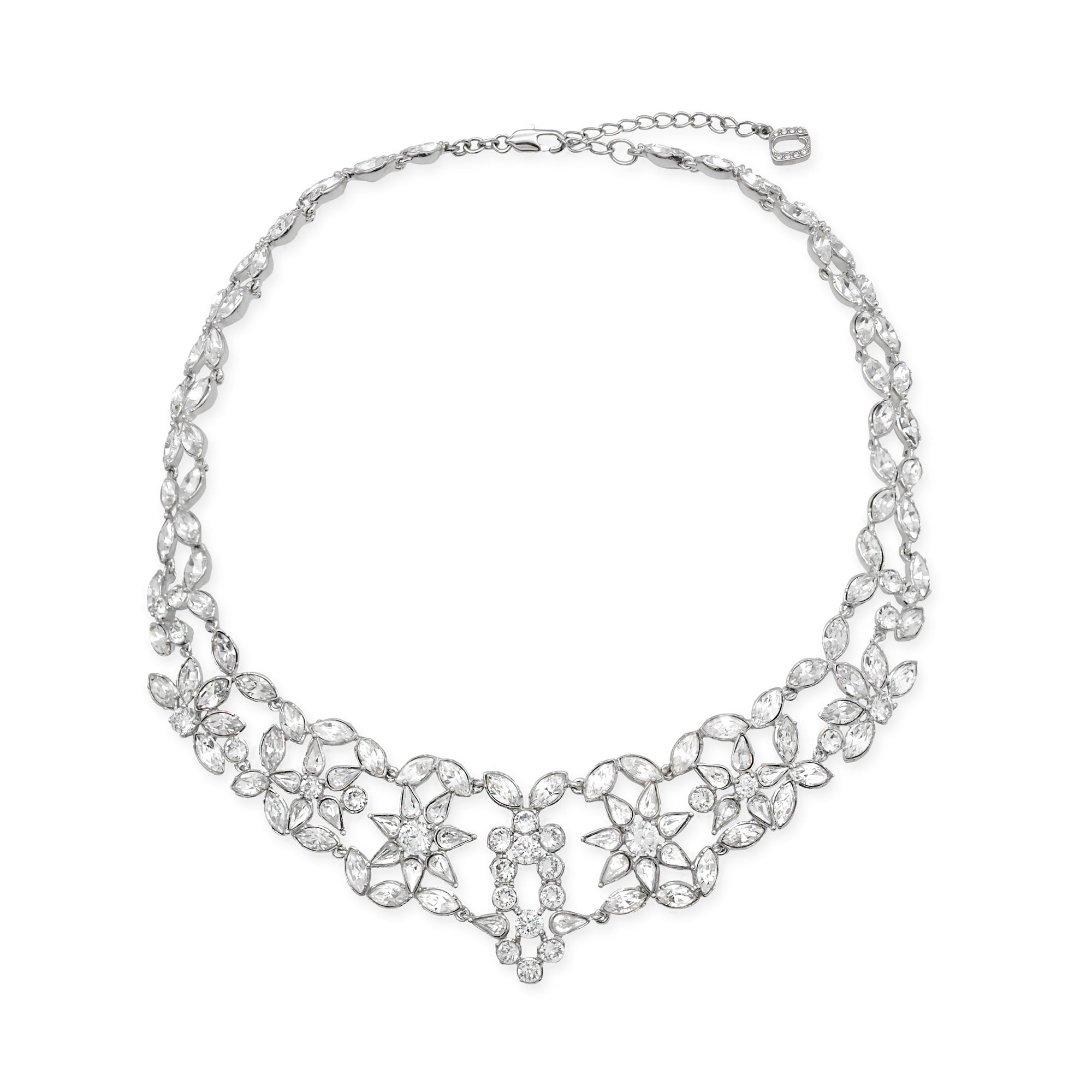 クリスタルフラワー クリア ネックレス