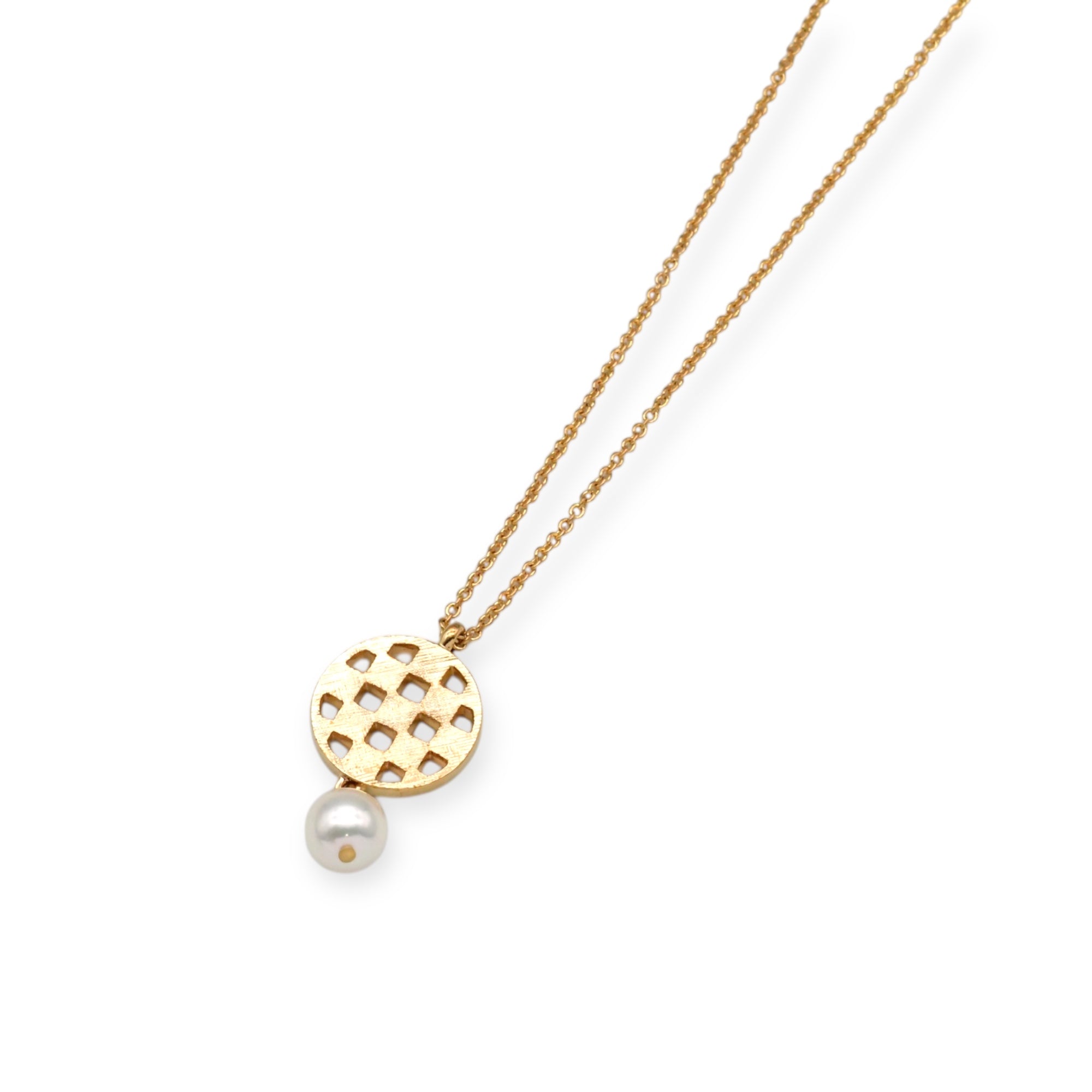 ワガラ 市松 ロングネックレス