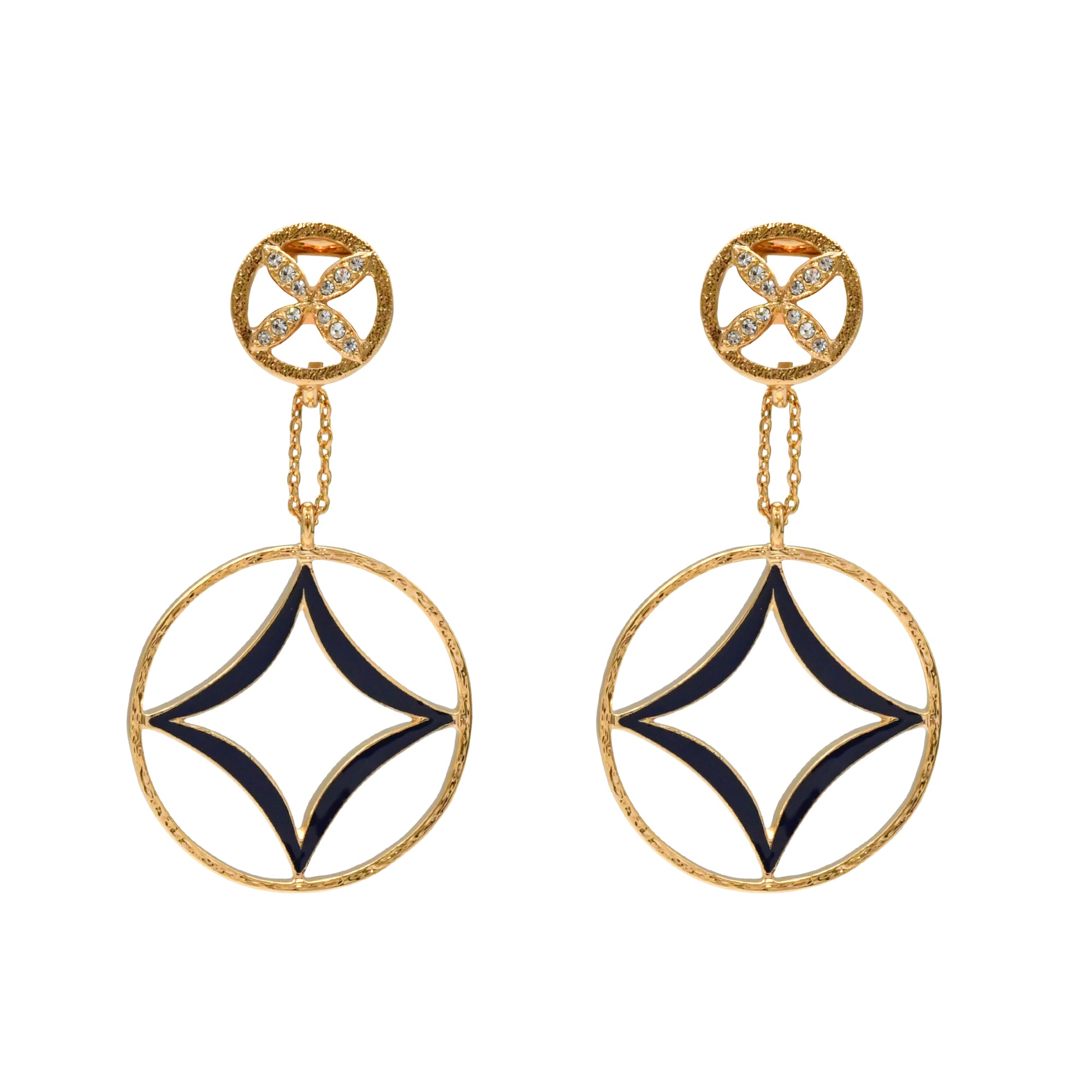 エン キョウゲン ネイビー イヤリング