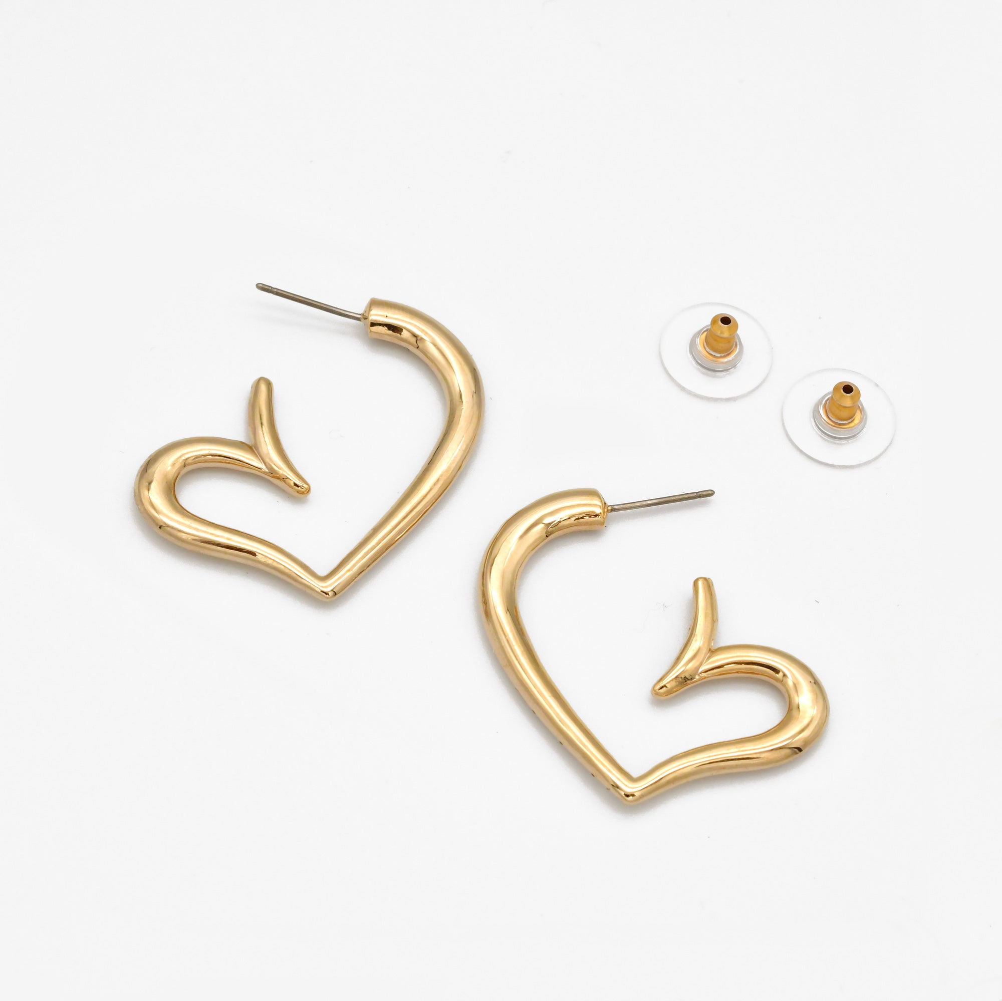Ahn Mika smile heart hoop earrings