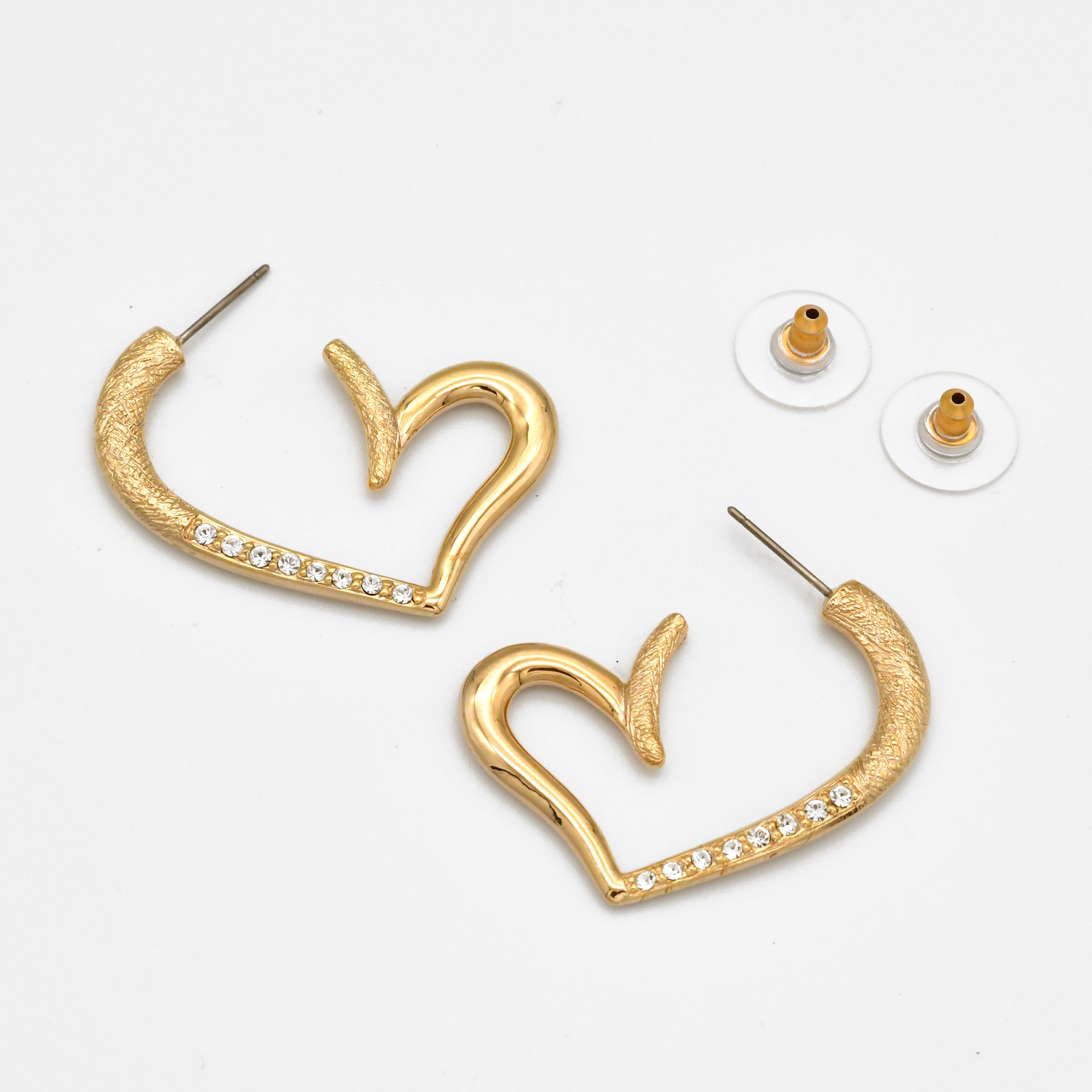 Ahn Mika smile heart hoop earrings