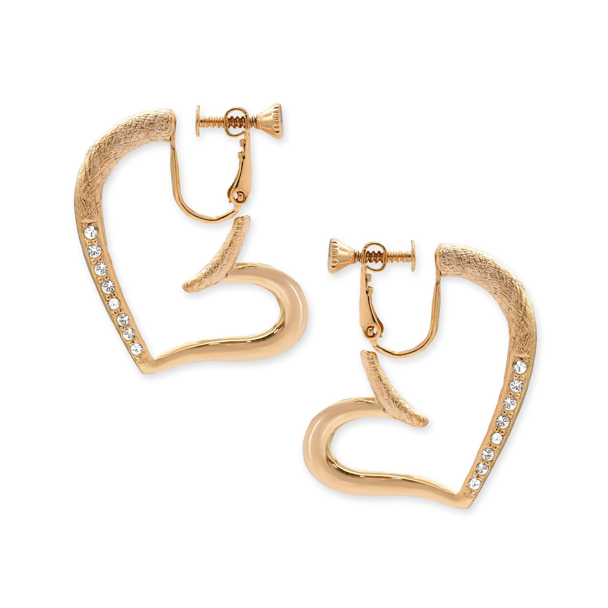 Ahn Mika smile heart hoop earrings