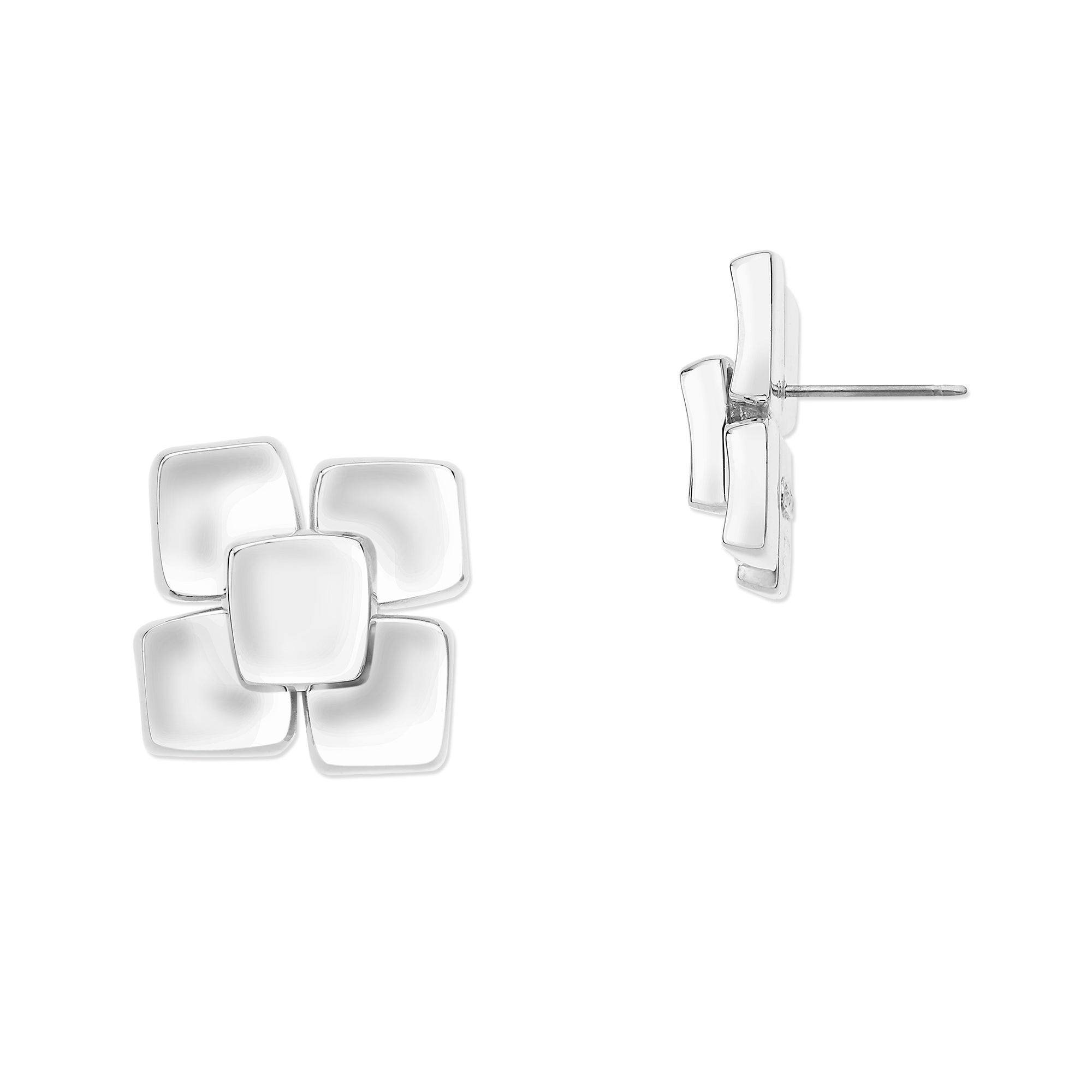 Carre Pierced Earrings