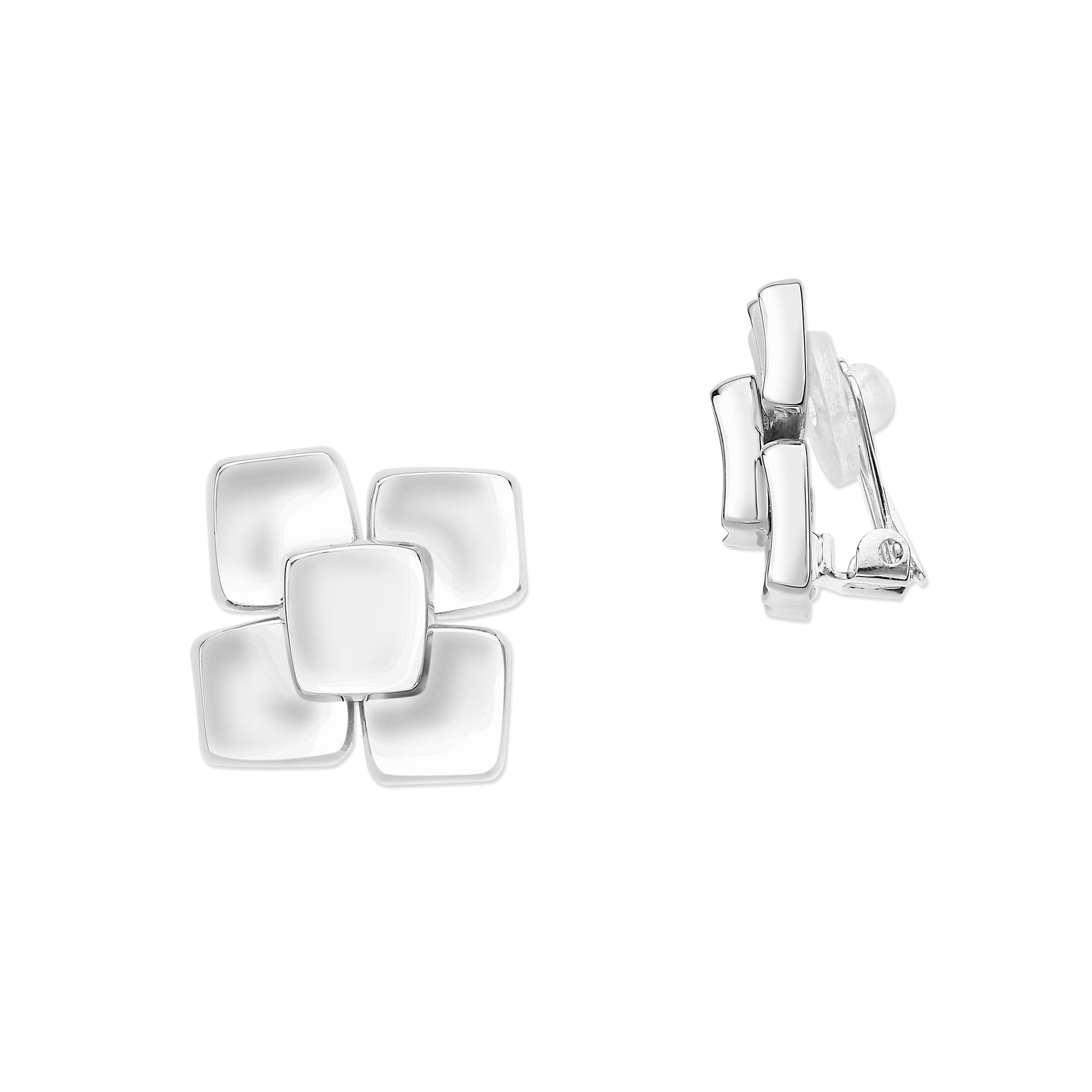 Carre Clip Earrings