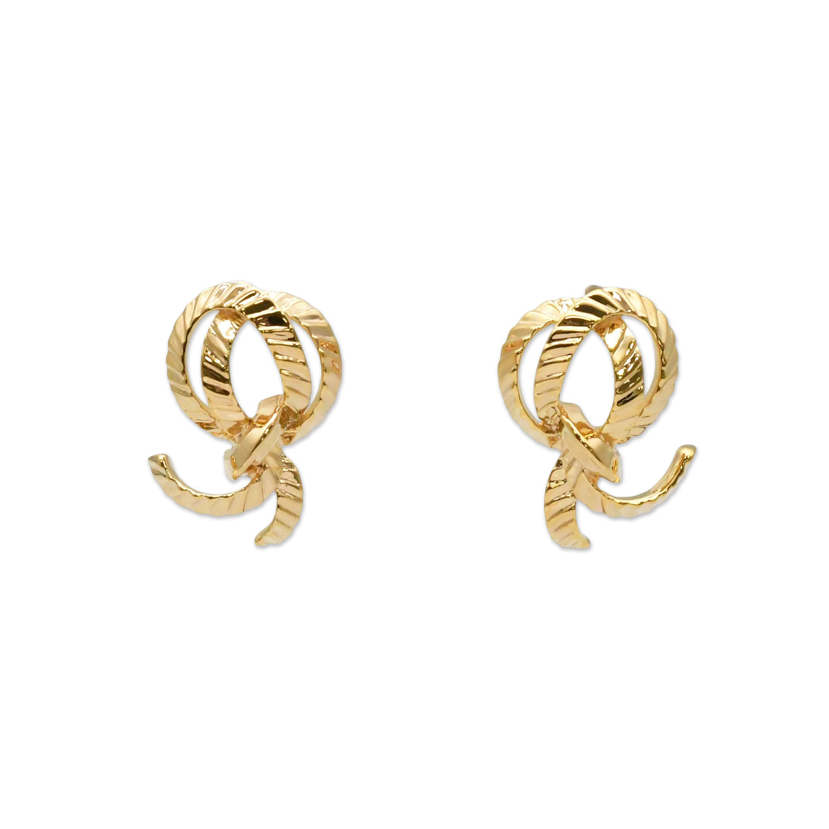 Dancing Ribbon Pierced Earrings