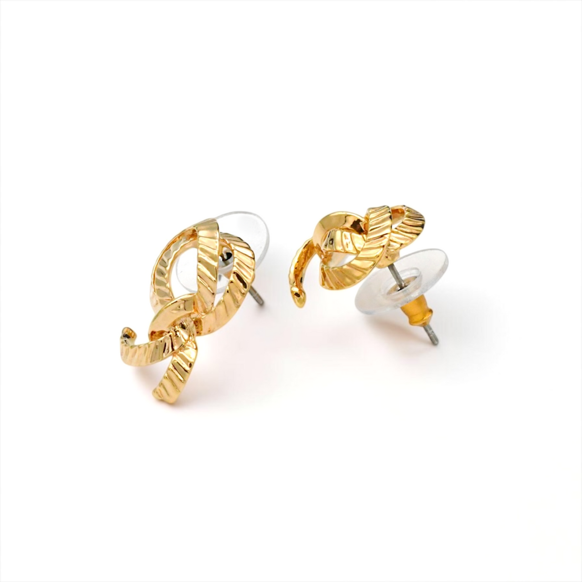 Dancing Ribbon Pierced Earrings