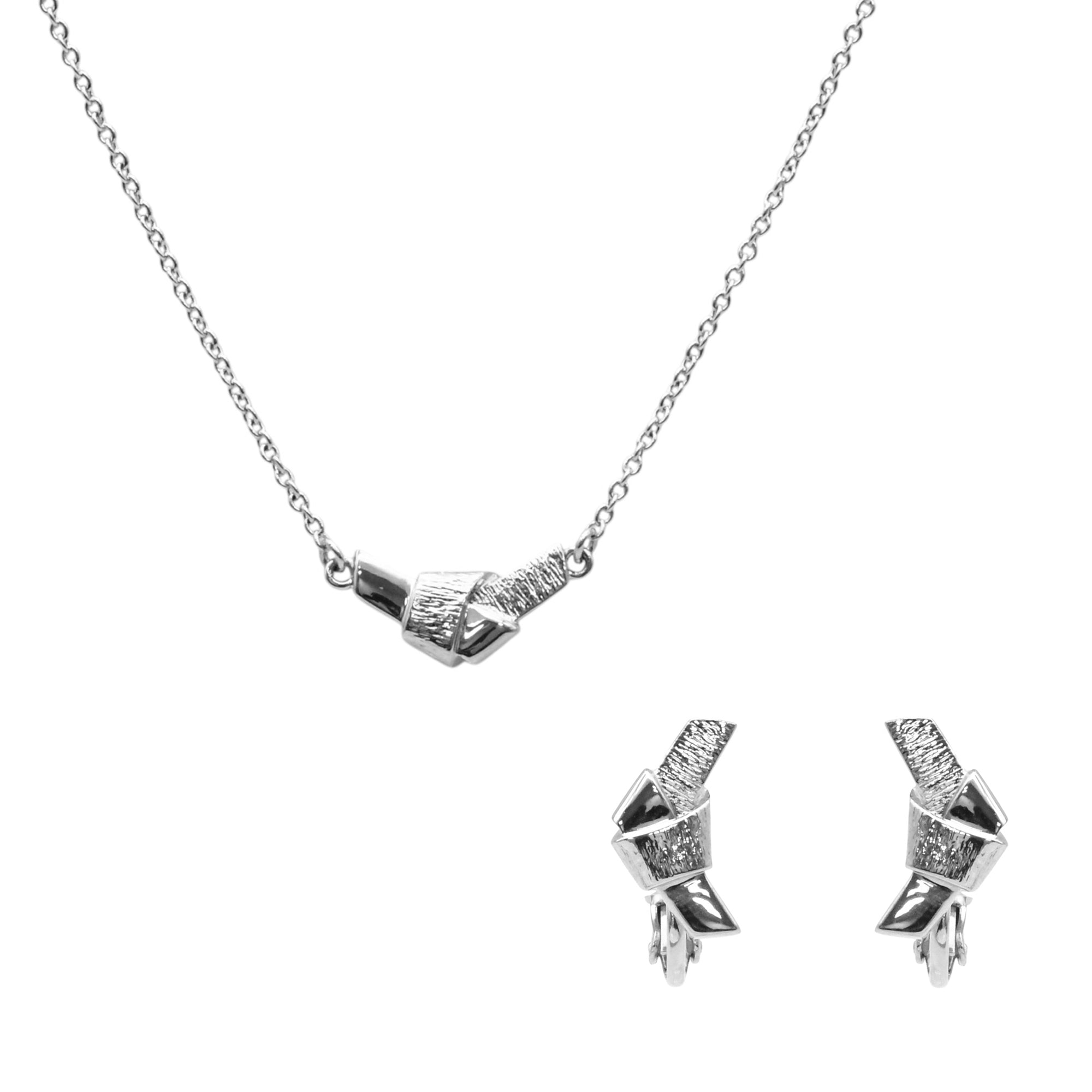 ムスビ プチネックレス&イヤリングセット