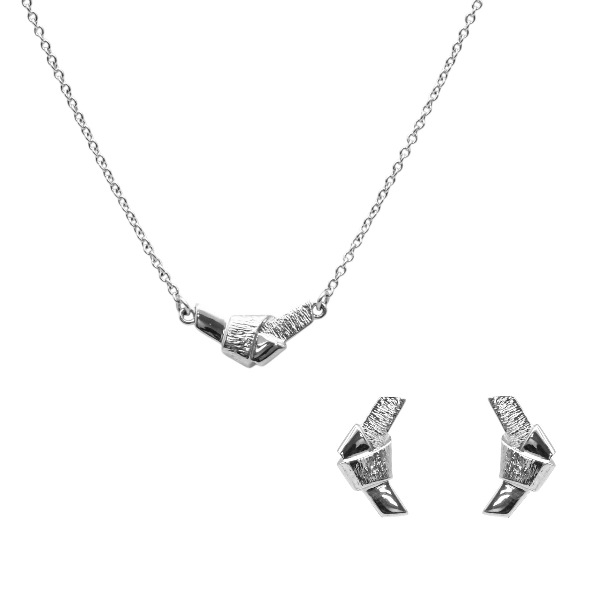 ムスビ プチネックレス+ピアスセット