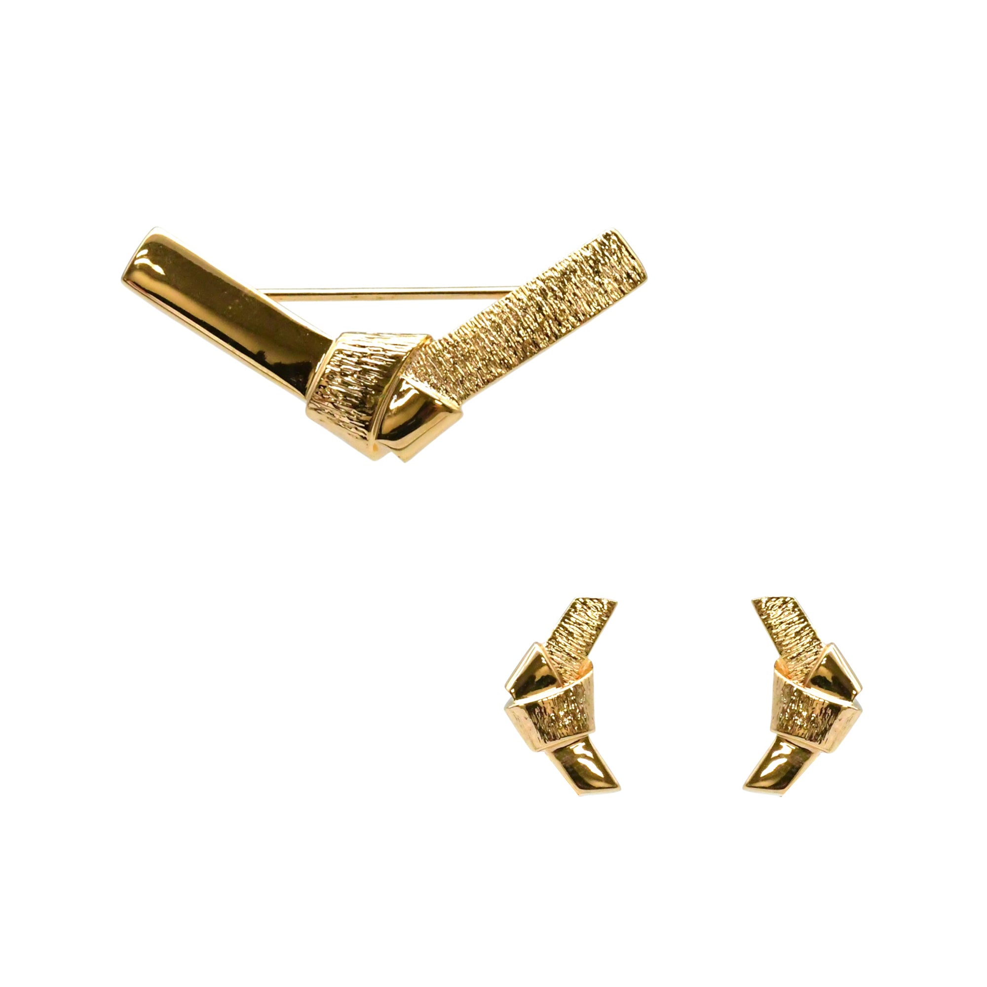 ムスビ ブローチ&ピアス セット