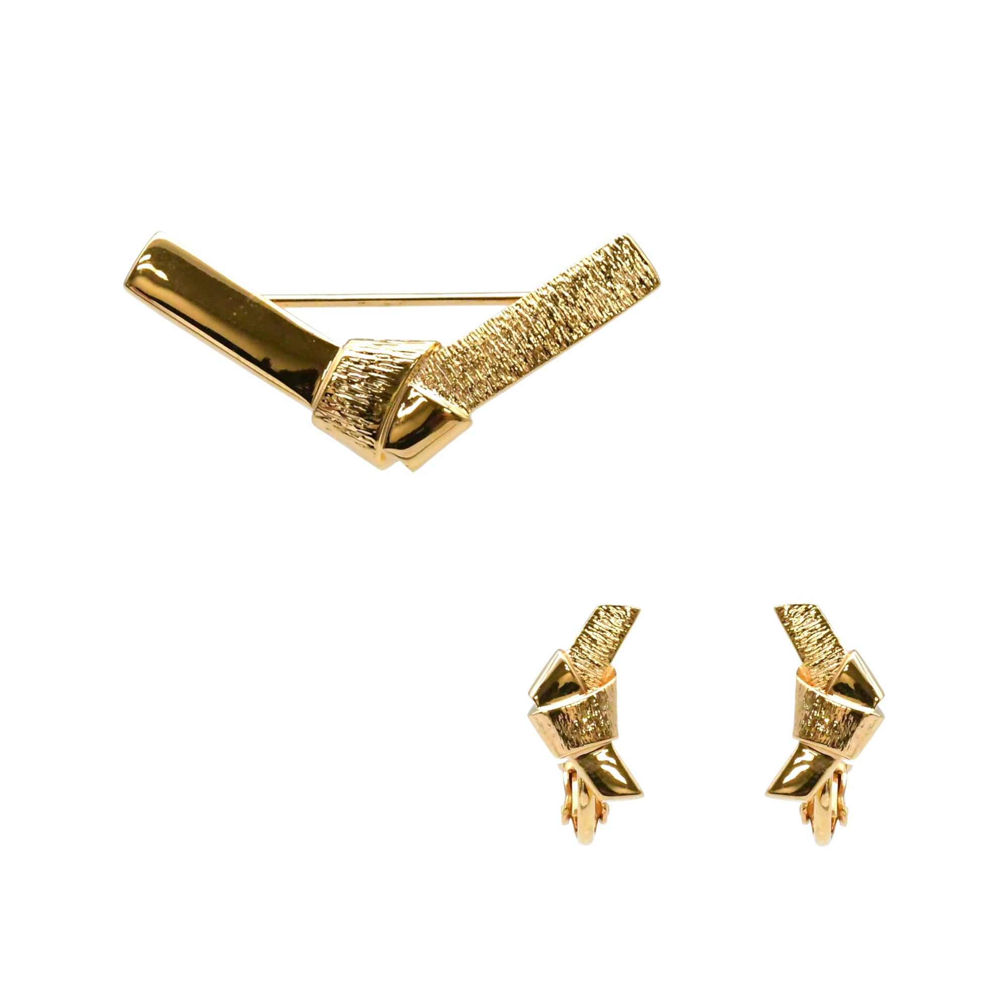 ムスビ ブローチ&イヤリング セット