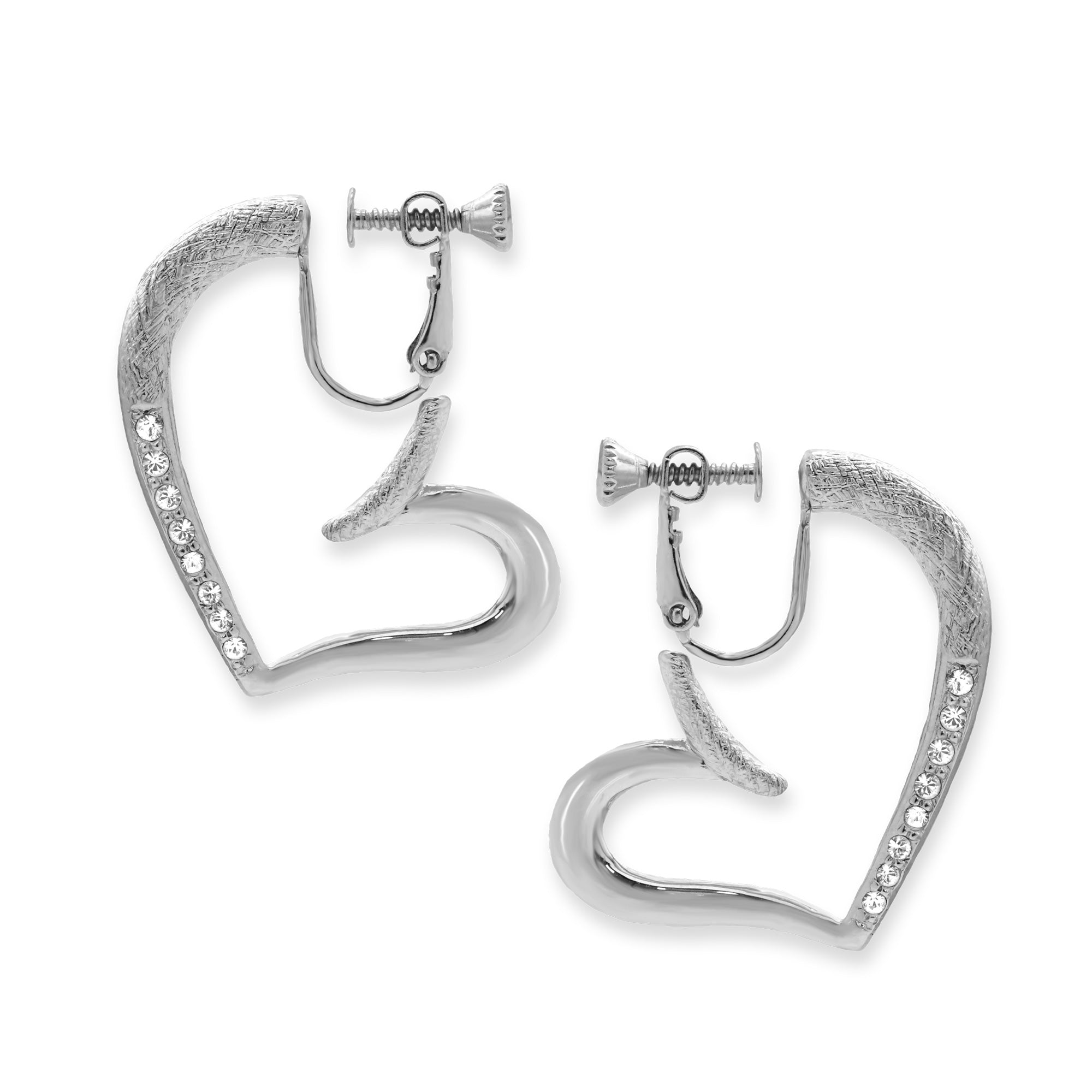 Ahn Mika smile heart hoop earrings