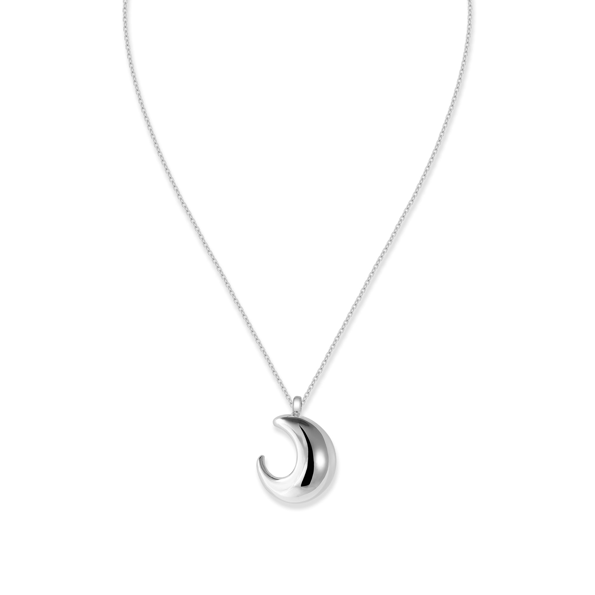 Tresor Monthly Crescent Moon Necklace