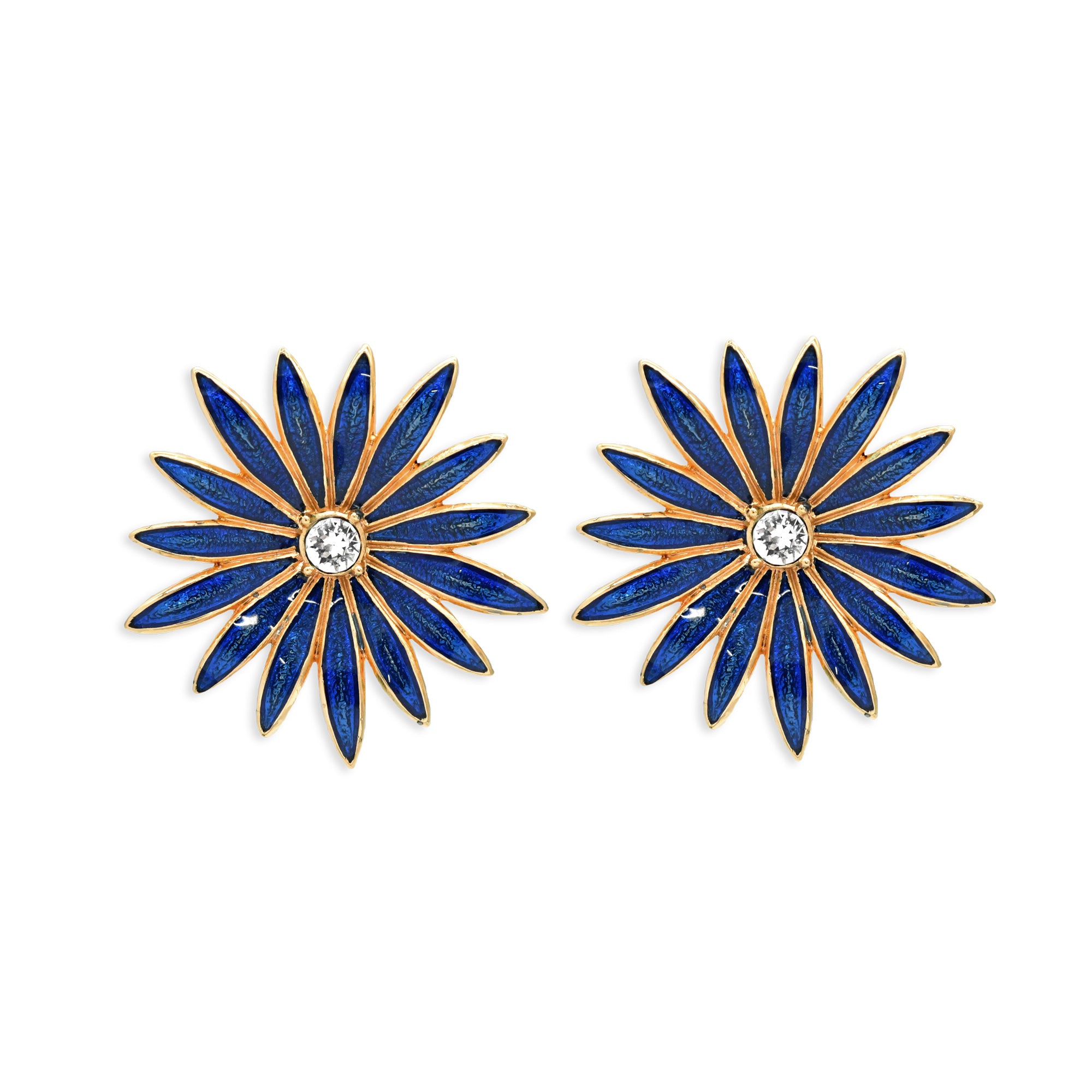marguerite blue earrings
