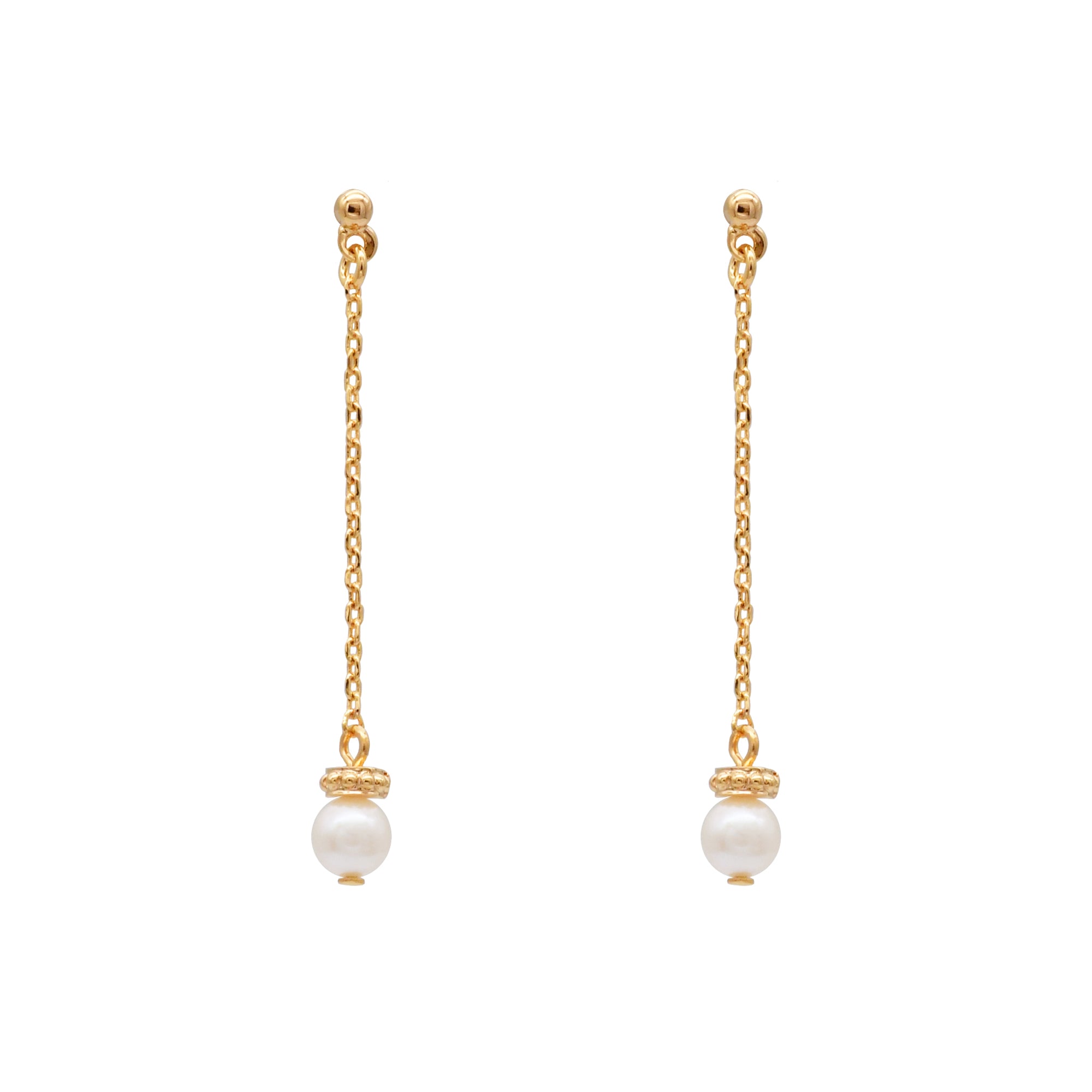 Tresor Akoya Line Pearl Earrings